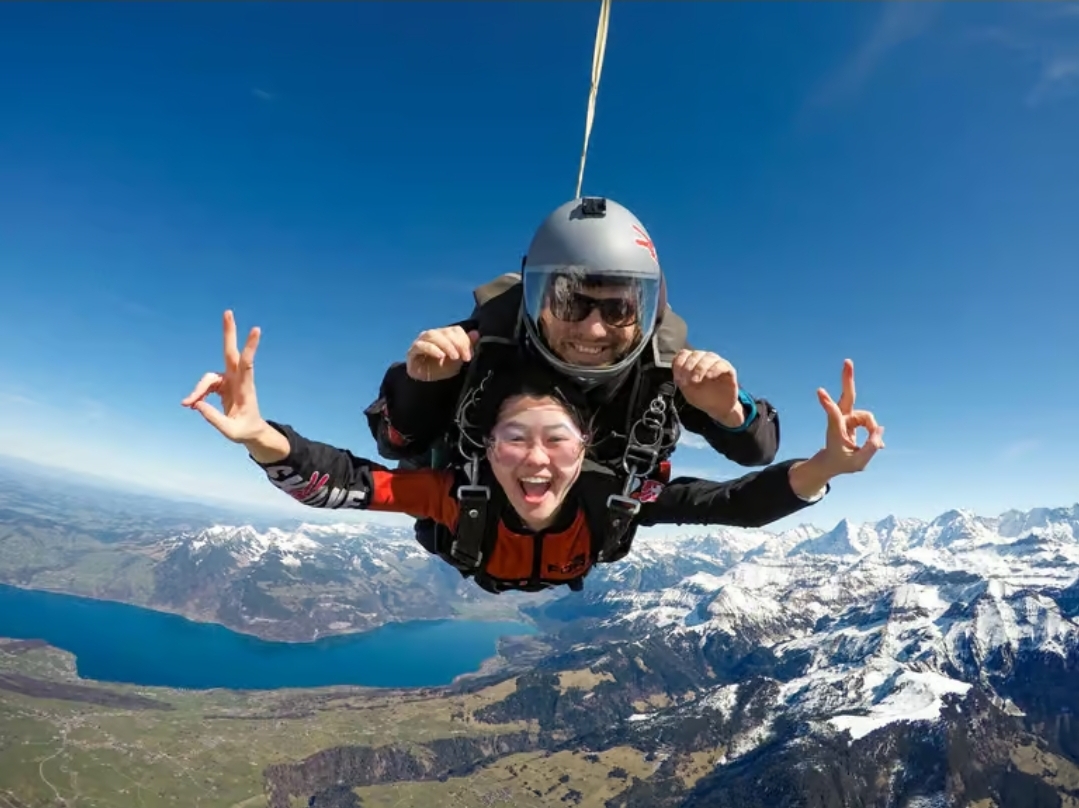 Skydiving over Interlaken